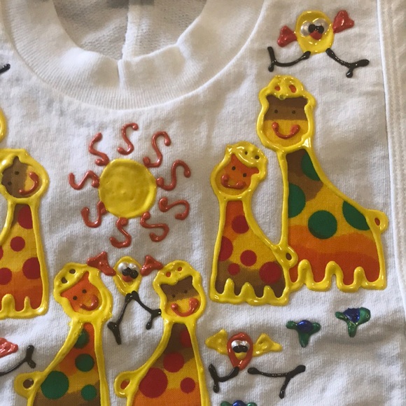 Handmade bib with giraffes 🦒 - Picture 4 of 7